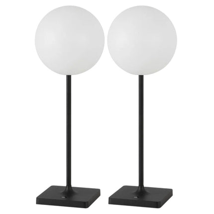 Set of Two 18" Black USB Table Lamps HomeRoots