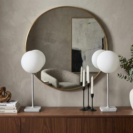 Set of Two 18" Gray USB Table Lamps