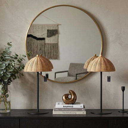 Set of Two 13" Black Novelty USB Table Lamps With Globe Shades