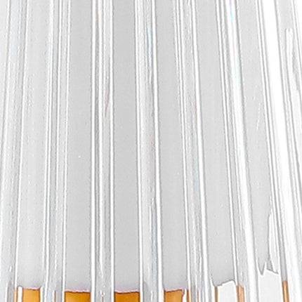 13" Orange USB Table Lamp With Empire Shade