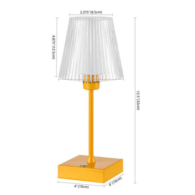 13" Orange USB Table Lamp With Empire Shade HomeRoots