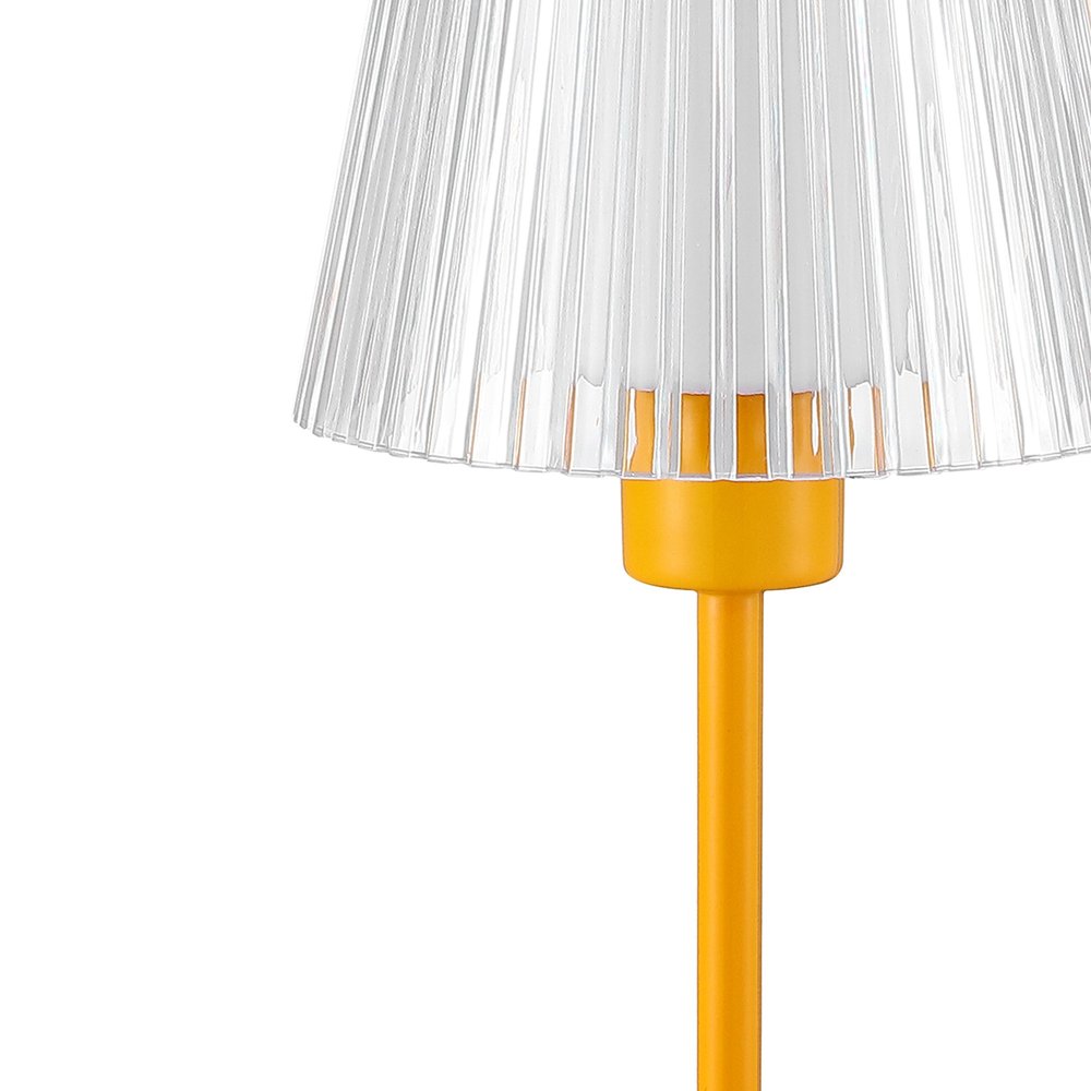 13" Orange USB Table Lamp LED With Empire Shade