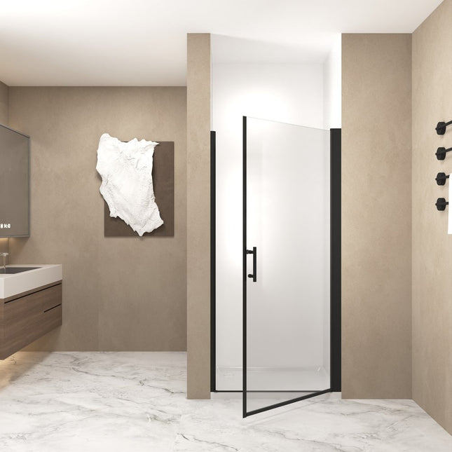 72" X 34" Aluminum and Tempered Glass Shower Door HomeRoots