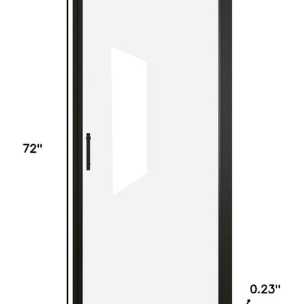 72" X 28" Aluminum and Tempered Glass Shower Door HomeRoots