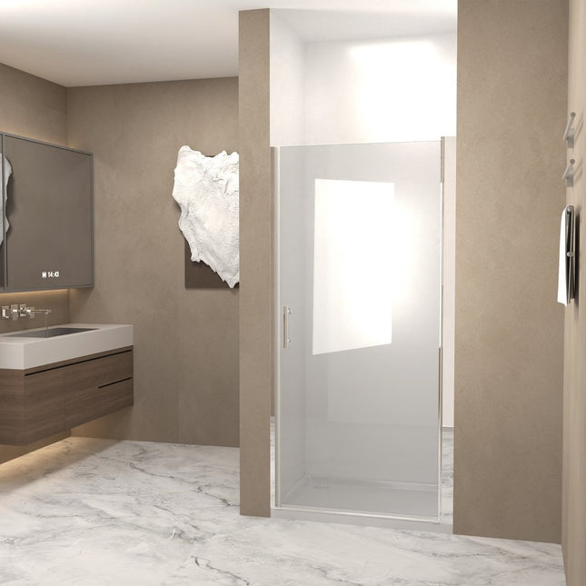 72" X 34" Aluminum and Tempered Glass Shower Door HomeRoots