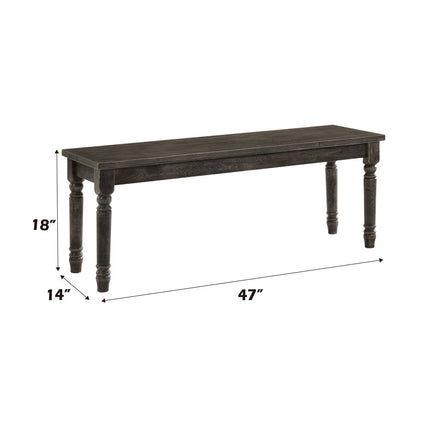 ACME 71883 Claudia II Bench, Weathered Gray