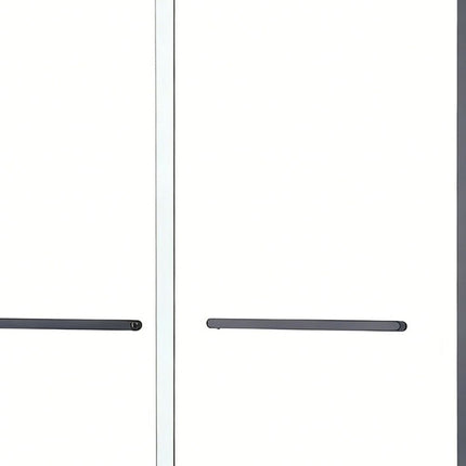 Set Of Two Aluminum and Tempered Glass Shower Doors HomeRoots