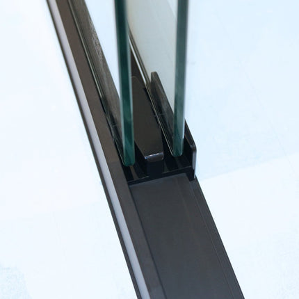Set Of Two Aluminum and Tempered Glass Shower Doors HomeRoots
