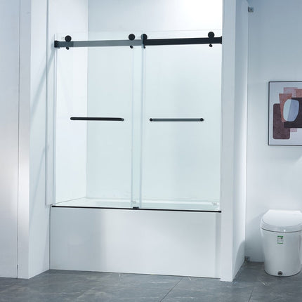 Set Of Two Tempered Glass Shower Doors HomeRoots
