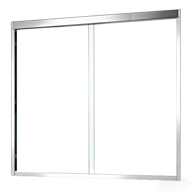 Set Of Two Aluminum and Tempered Glass Shower Doors