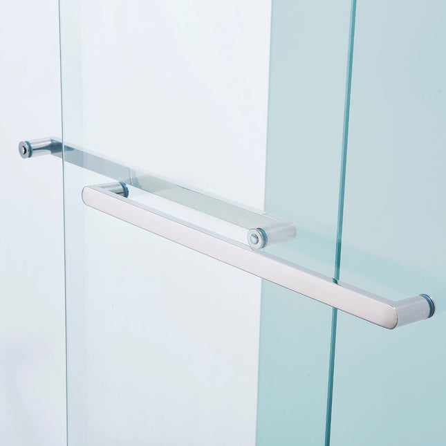 Set Of Two Aluminum and Tempered Glass Shower Doors