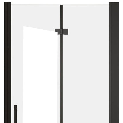 Set Of Two Aluminum and Tempered Glass Shower Doors HomeRoots
