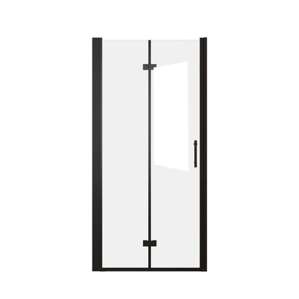 Set Of Two Aluminum and Tempered Glass Shower Doors HomeRoots