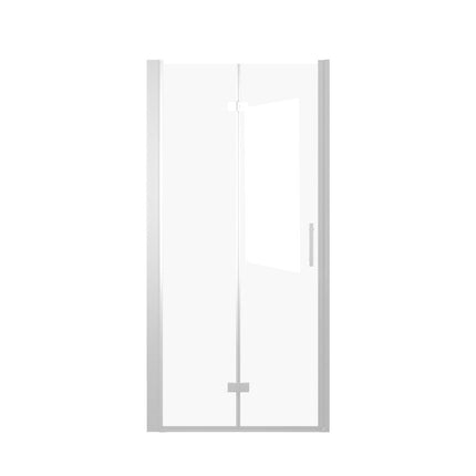 Set Of Two Aluminum and Tempered Glass Shower Doors HomeRoots