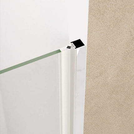 Set Of Two Aluminum and Tempered Glass Shower Doors HomeRoots