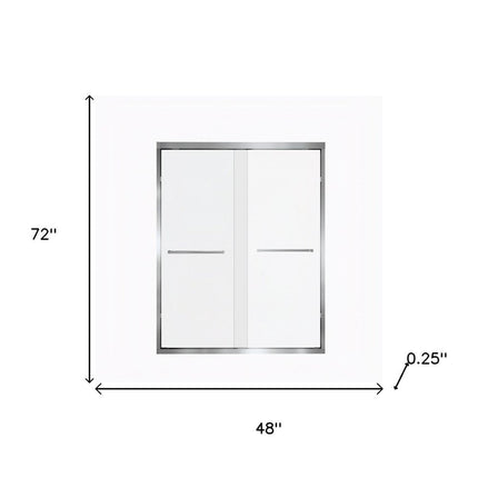Set Of Two Aluminum and Tempered Glass Shower Doors HomeRoots