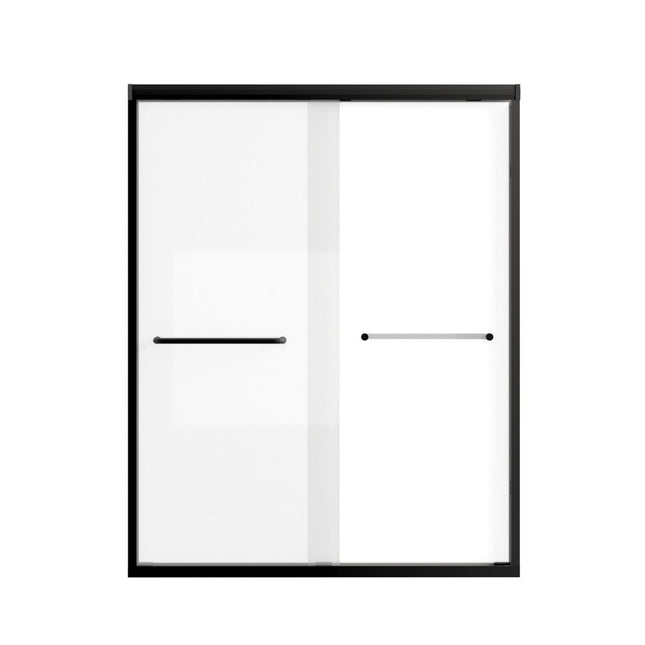 Set Of Two Aluminum and Tempered Glass Shower Doors