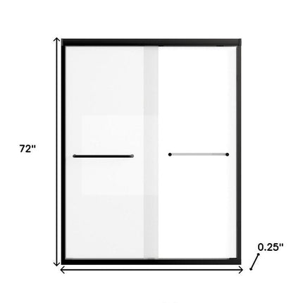 Set Of Two Aluminum and Tempered Glass Shower Doors HomeRoots
