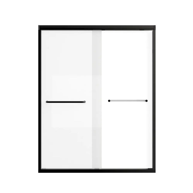 Set Of Two Aluminum and Tempered Glass Shower Doors HomeRoots