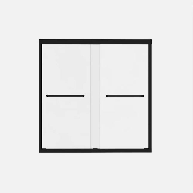 Set Of Two Aluminum and Tempered Glass Shower Doors HomeRoots