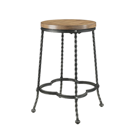 ACME 71890 Qamar 5 Piece Pack Counter Height Set, Walnut & Antique Black