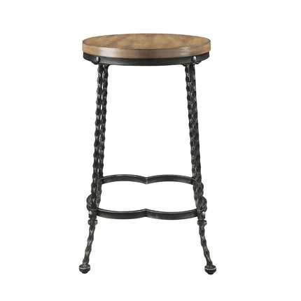 ACME 71890 Qamar 5 Piece Pack Counter Height Set, Walnut & Antique Black