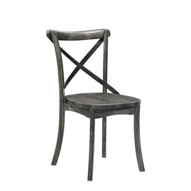 ACME 71897 Kendric Side Chair (Set-2), Rustic Gray ACME Furniture