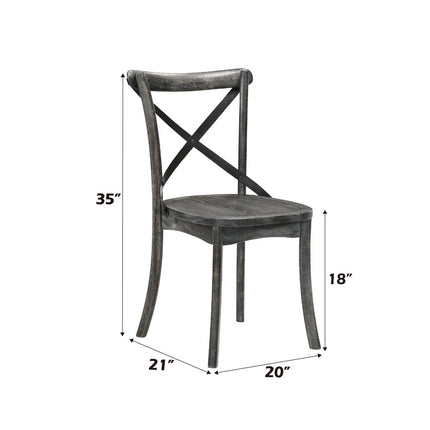ACME 71897 Kendric Side Chair (Set-2), Rustic Gray