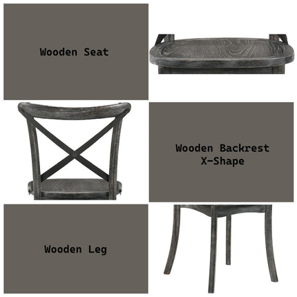 ACME 71897 Kendric Side Chair (Set-2), Rustic Gray