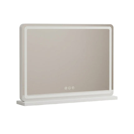23" Clear Lighted Freestanding Frameless Makeup Shaving Tabletop Mirror HomeRoots