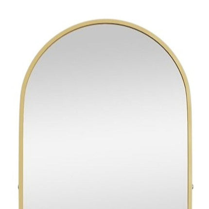 70" Gold Metal Arch Wall Mounted Leaning Or Freestanding Framed Full Length Mirror HomeRoots
