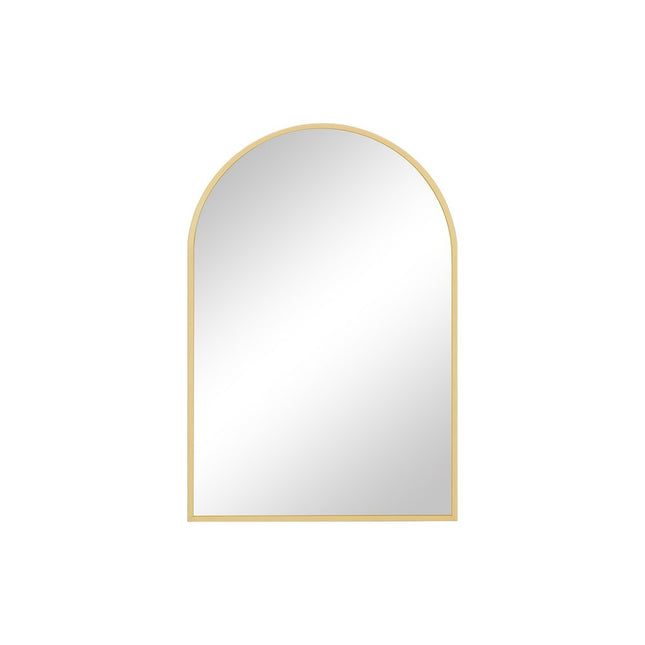 30" Gold Metal Arch Framed Accent Mirror