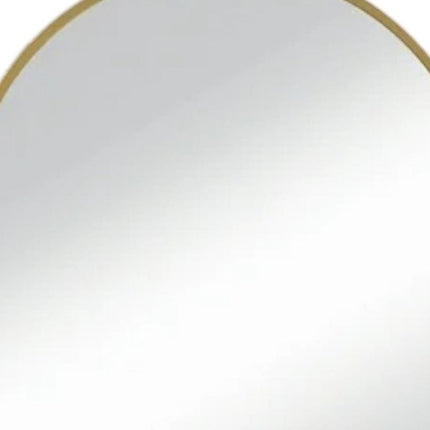 35" Gold Metal Arch Framed Accent Mirror