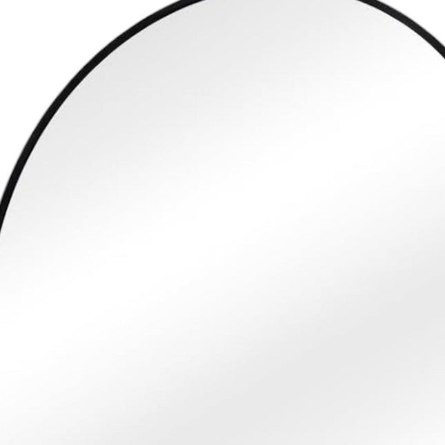 38" Black Metal Arch Framed Accent Mirror HomeRoots