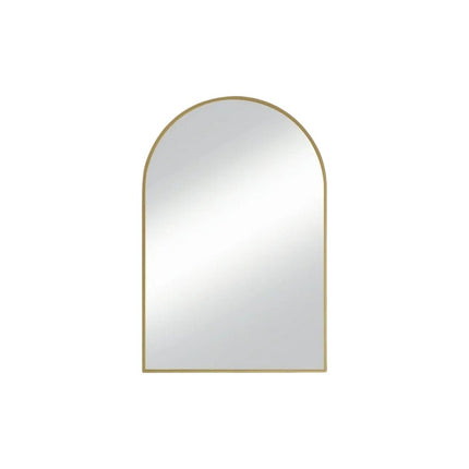 38" Gold Metal Arch Framed Accent Mirror HomeRoots
