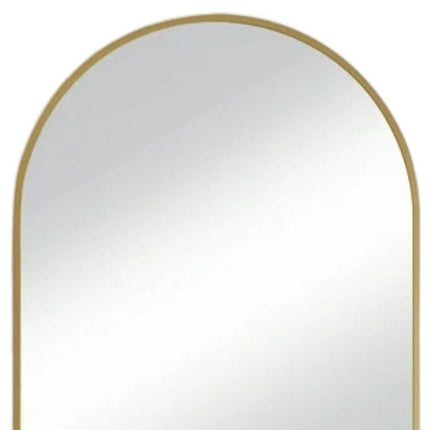 38" Gold Metal Arch Framed Accent Mirror HomeRoots