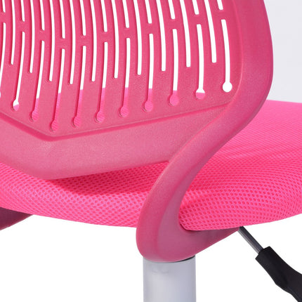 Fuchsia and White Adjustable Height Swivel Rolling Office Chair HomeRoots