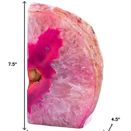 8" Pink Glass Crystal