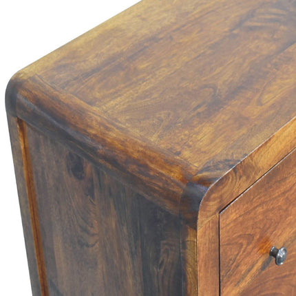 28" Brown Solid Wood Three Drawer Sideboard HomeRoots