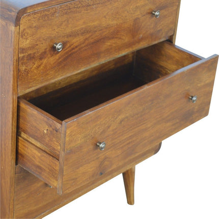 28" Brown Solid Wood Three Drawer Sideboard HomeRoots