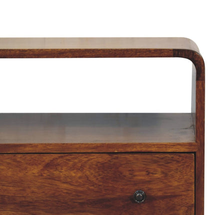 28" Brown Solid Wood Two Drawer Sideboard HomeRoots