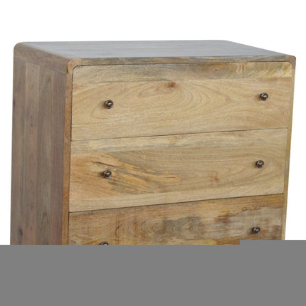 28" Brown Solid Wood Three Drawer Sideboard HomeRoots