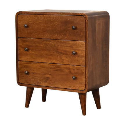 22" Brown Solid Wood Three Drawer Sideboard HomeRoots