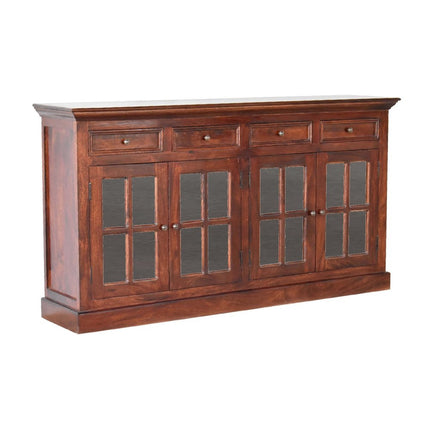 65" Brown Solid Wood Six Drawer Sideboard HomeRoots