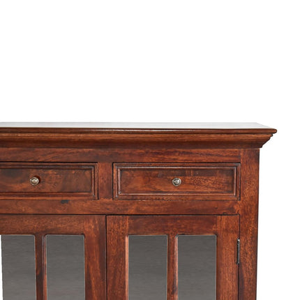 65" Brown Solid Wood Six Drawer Sideboard HomeRoots