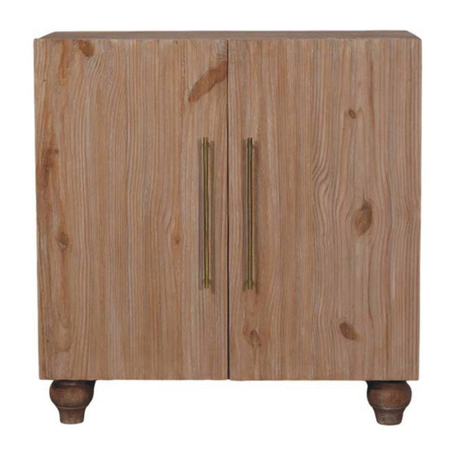 32" Brown Solid Wood Two Drawer Sideboard HomeRoots