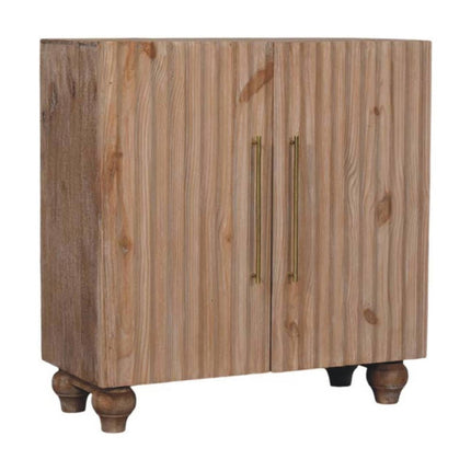 32" Brown Solid Wood Two Drawer Sideboard HomeRoots