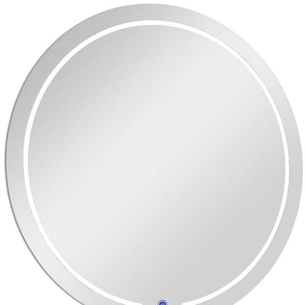 39" Clear Round Lighted Frameless Bathroom Vanity Mirror HomeRoots