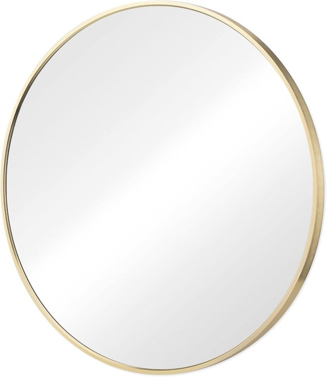 20" Gold Metal Round Framed Bathroom Vanity Mirror