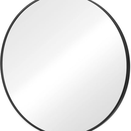 30" Black Metal Round Framed Bathroom Vanity Mirror